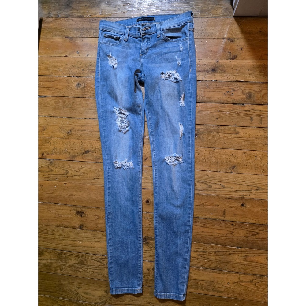 Flying Monkey Platinum Distressed Skinny Jeans Light Wash Denim Womens Size 25